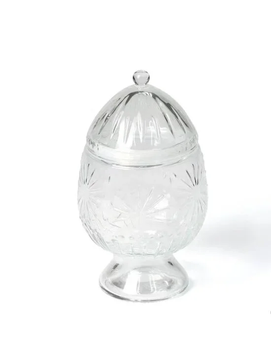 Target Clear Glass Pedestal Vessel Easter Egg Decor Candy Jar Canister