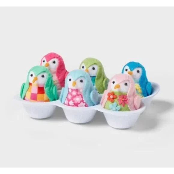 Target Featherly Friends™ 7pc Fabric Easter Egg Carton Spritz™