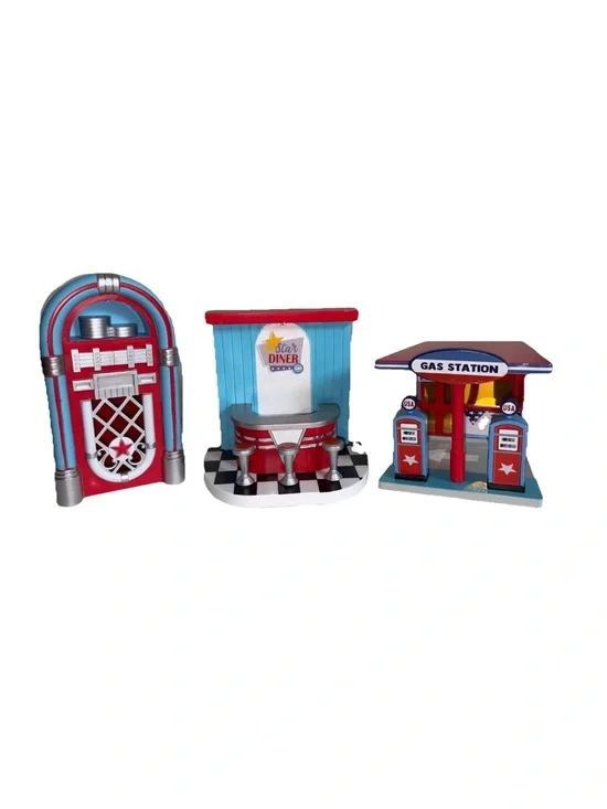 Retro Diner & Gas Station Target Red, Blue, White Fourth of July Patriotic