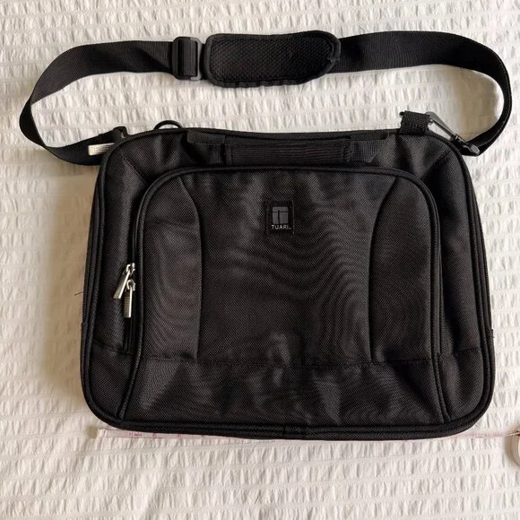 Tuari black laptop bag