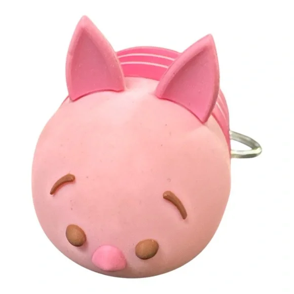 Pink and Brown Piglet key chain
