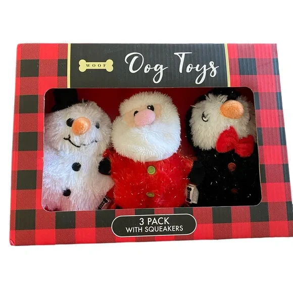 WOOF Dog Toys 3 Pack with Squeakers
