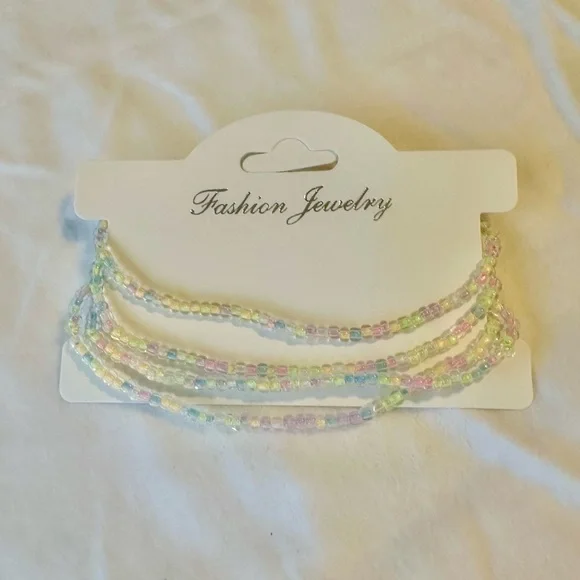 Pastel Beaded Bracelet Set of 4