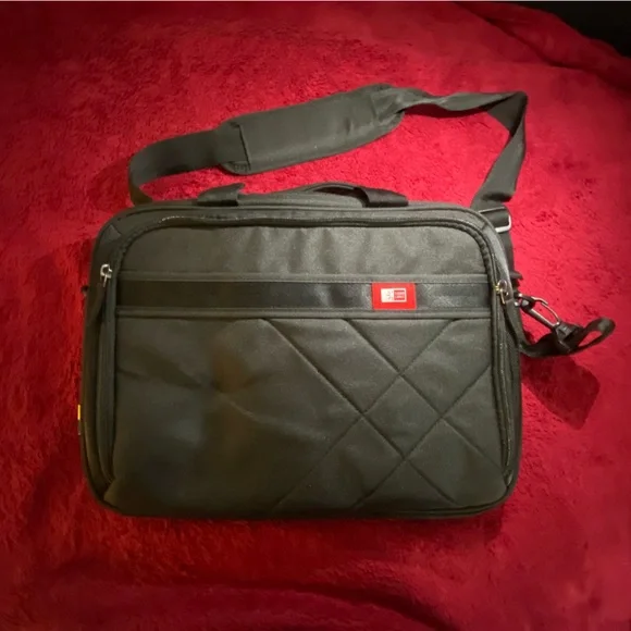 Elegant Black Quilted Laptop Bag for Men