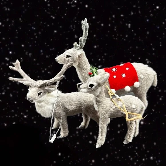 Target‎ 2022 Reindeer Christmas Deer Ornaments from Target Wondershop 3 Set 3