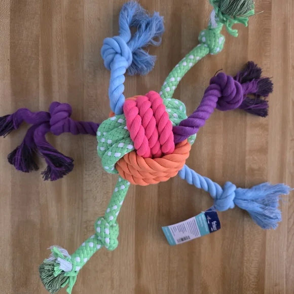 Rope Dog Toy Multi Color Vibrant Large (DGT7)