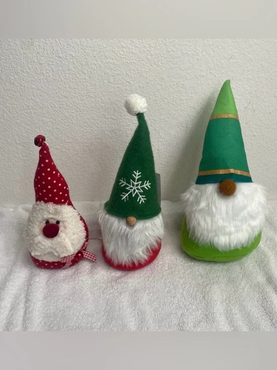 Target Festive Red Green Gnome Home Decor Set of 3 Christmas Holiday Farmhouse