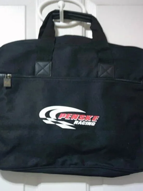 NEW MEN'S PENSKI BRIEFCASE TRAVEL COMPUTER ZIP BAG CANVAS w/ MANY POCKETS EARBUD