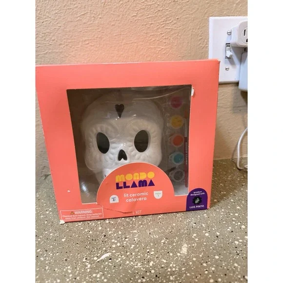 NEW Target Mondo Llama Luis Pinto Dia de Muertos Ceramic Light Up Calavera Skull
