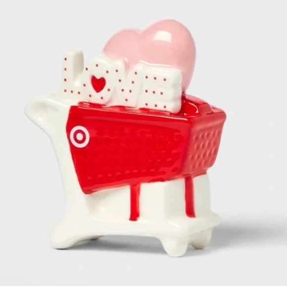 3 for $15 SALE Spritz Target Red Shopping Cart Ceramic Decor