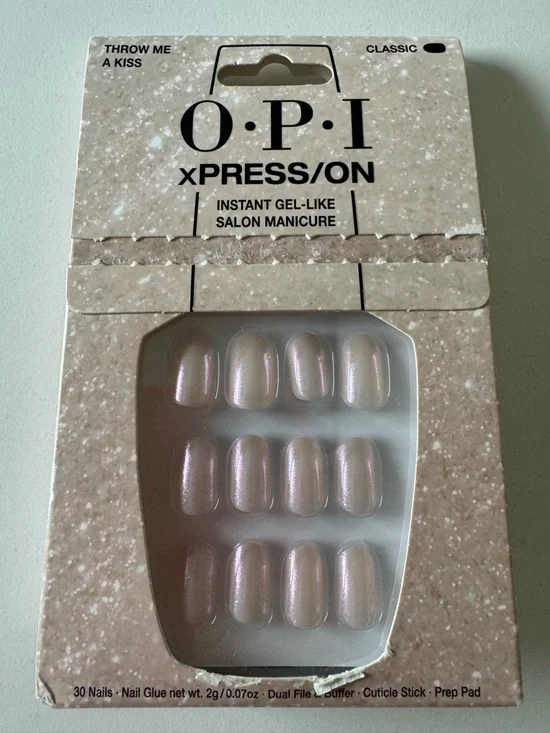 OPI Xpress/On White Pearl Pink Press-On Nails