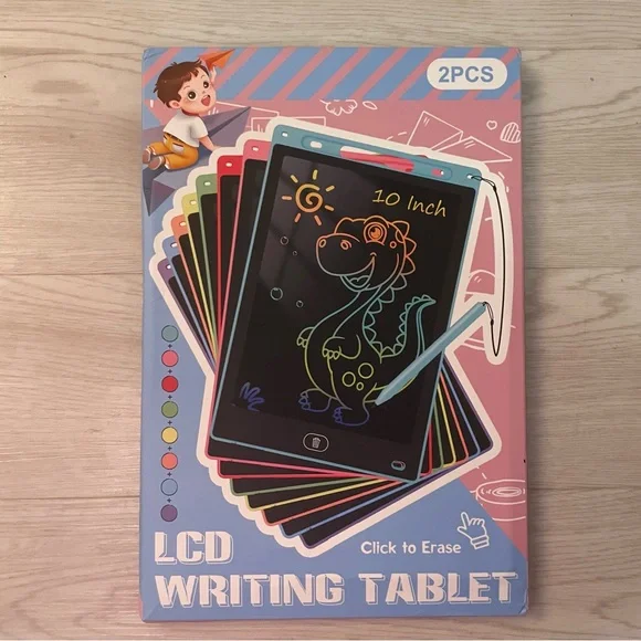 NIB 10-Inch LCD Writing TabletBlack Screen with Multi Accent Frame (2 in pack )