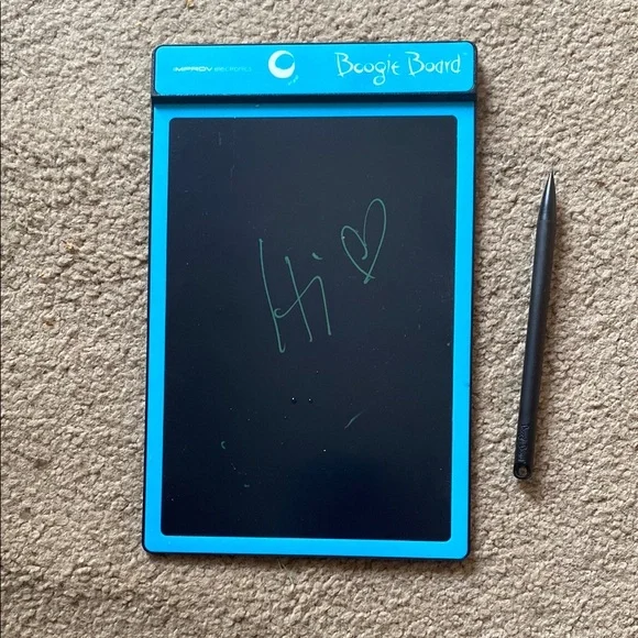 Blue and Black Tablet with Accessories