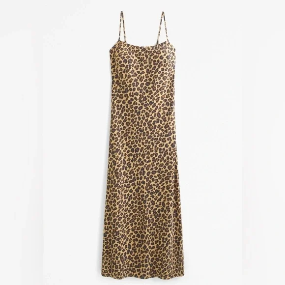 Abercrombie & Fitch The A&F Julia Slip Maxi Dress size Large 19 1/2” pit to pit