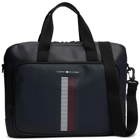 New - Tommy Hilfiger Men's Logo Computer Bag in Space Blue