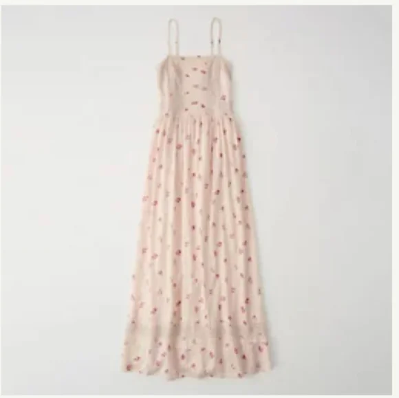 🌹 ABERCROMBIE & FITCH Lace-Pieced Cotton Maxi Dress 🌹