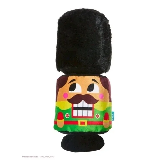 BARK Howly Jowly Holidays Nutty Cracker Plush Dog Toy