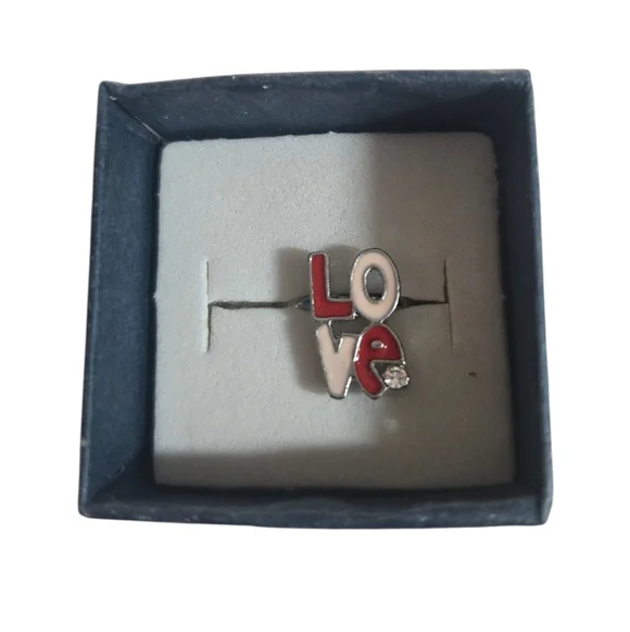 Adjustable‎ L.O.V.E Red and Pink Kid's Ring (NWOT)