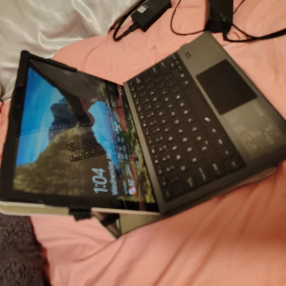 Black and Gray Laptop with Keyboard