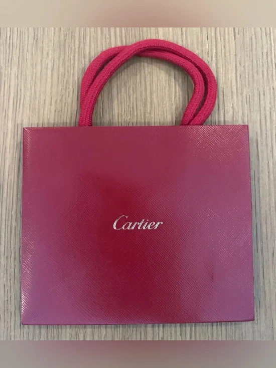 Cartier Shopping Bag Small 4.75”H x 5.5”W x 2”W