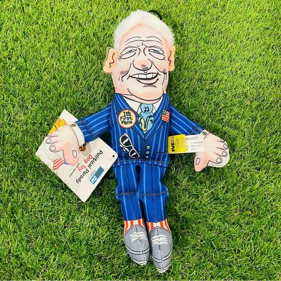 Blue Striped Political Figure Plush Toy