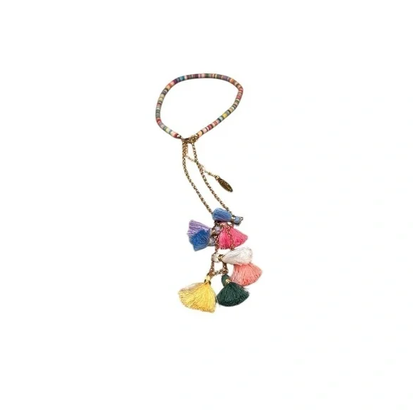NWT Colorful Beaded Necklace with Tassels. It's a necklace for kids