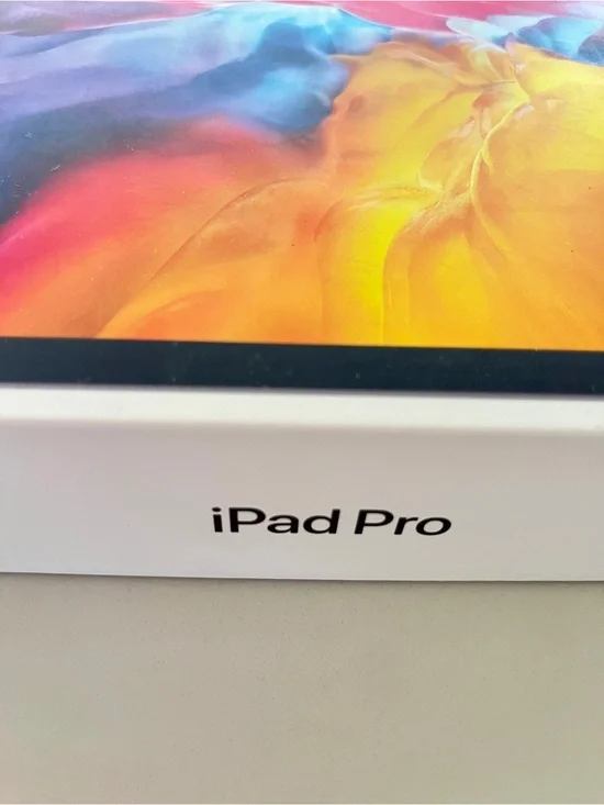 Apple iPad Pro Box only in White with Colorful Display cover