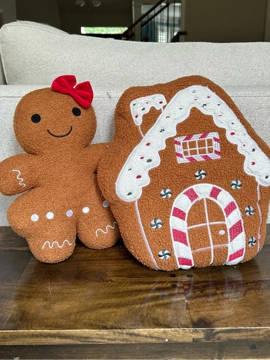 Festive Gingerbread Plush Pillow Set - Target
