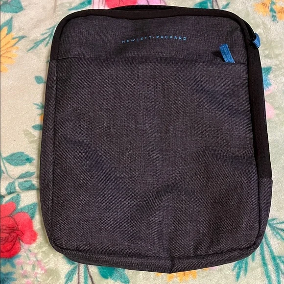 HP Dark Gray Laptop Bag with Blue Accents