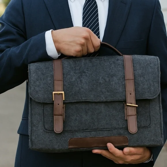 Grey felt laptop case 14'' x 11'' Sleek slim Surface pro 8 Case Surface 9 Bag