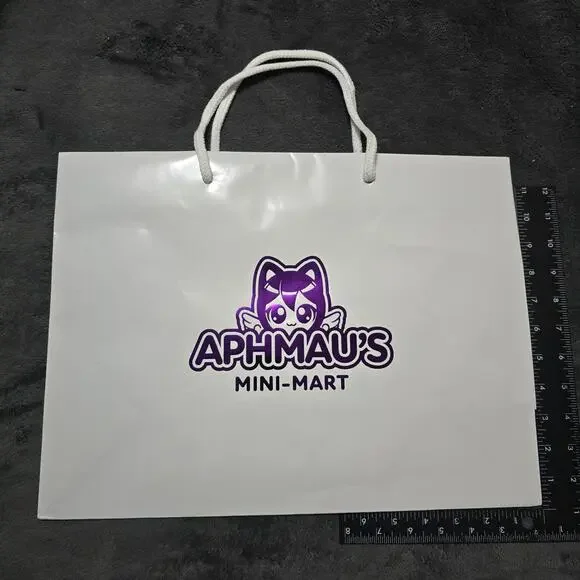 Aphmau’s Mini-Mart Official White Gift Shopping Bag Tote 16
