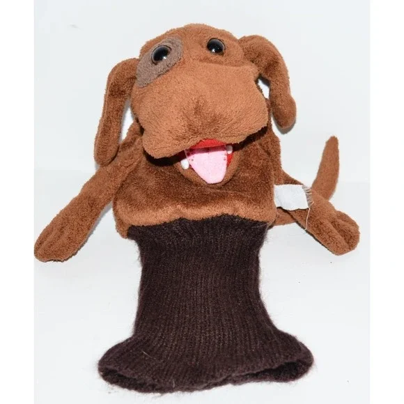 Maxi The Taxi Dog Hand Puppet ribbed sock base Soft Plush Vtg golf head cover