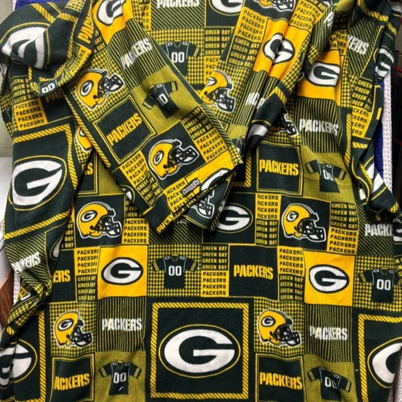 Gorpcore Unisex Snuggie Green Bay Packers Wearable Blanket OS Green Gold