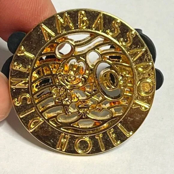Tokyo Disney Resort Ambassador Hotel Mickey Mouse Gold Pin Badge Collection