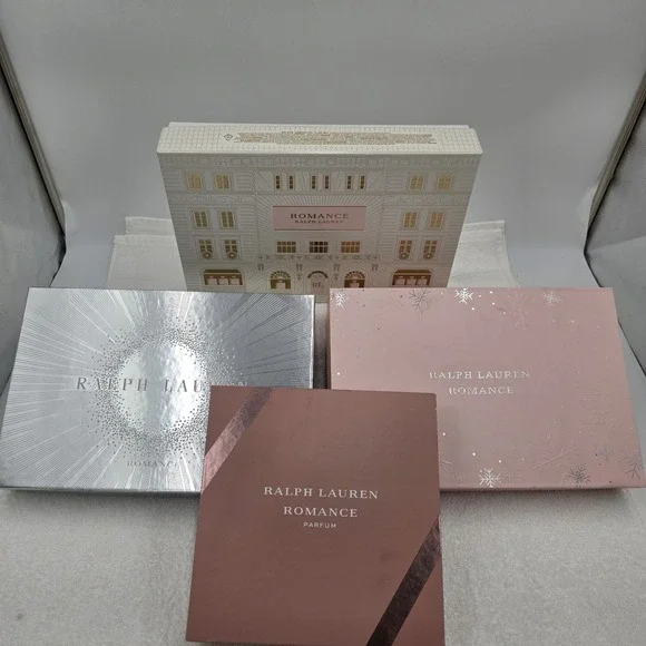 Ralph Lauren Romance EMPTY Gift Set Boxes Craft Supply Upcycle Decoupage Decor