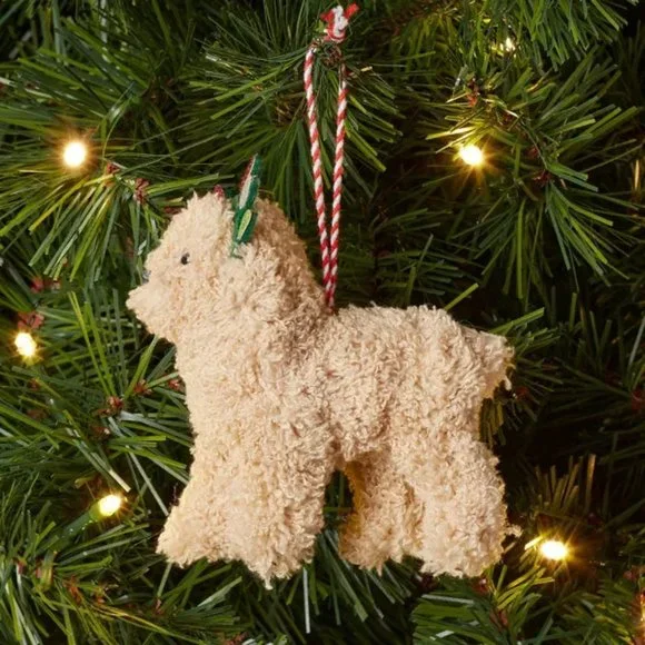 Goldendoodle Dog Headband Ornament Felted Wool Target Wondershop