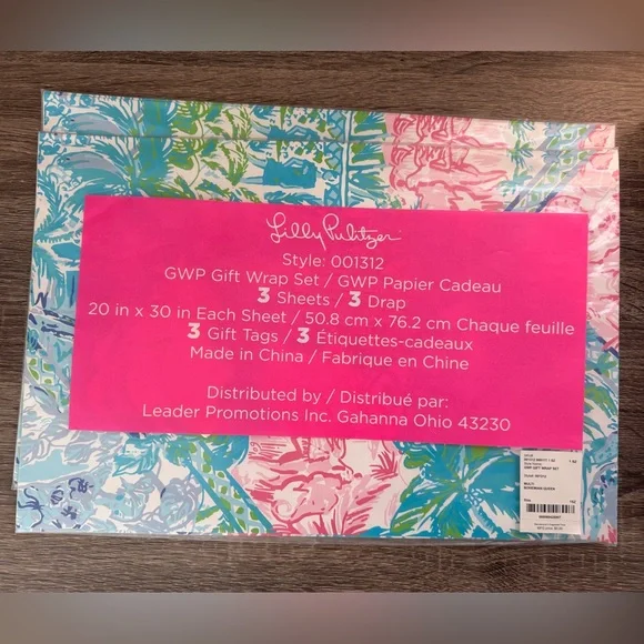 Lilly Pulitzer Multi Bohemian Queen Gift Wrap Set
