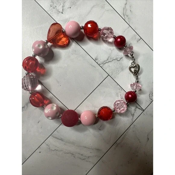 Valentine's Girls Bubble Bead Necklace
