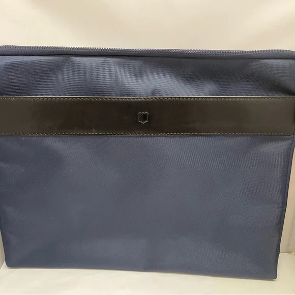 Jos. A Bank 13” Laptop Case Bag Executive Navy Blue Travel Commuter Luggage