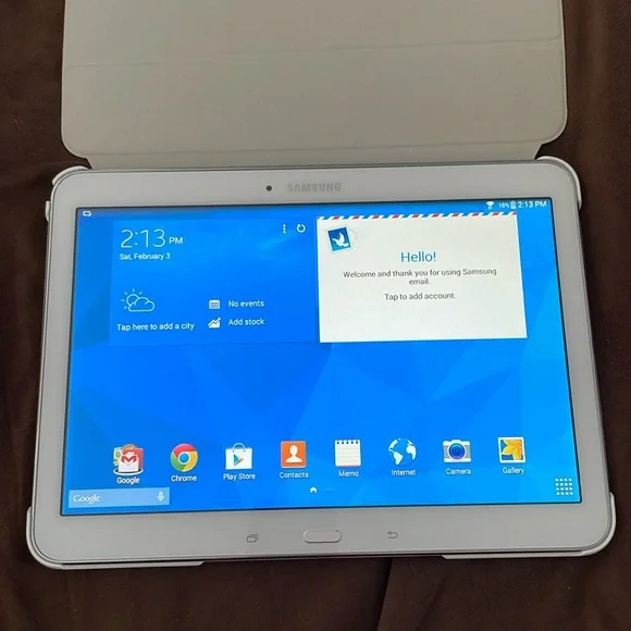 galaxy tab sm-t530nu tablet 16 gig Never used. With case
