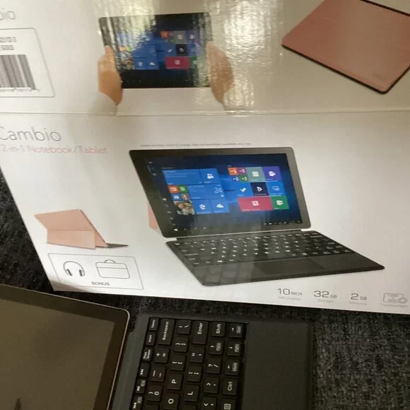 New RCA 2-in-1 Notebook/tablet w/keyboard & head phone