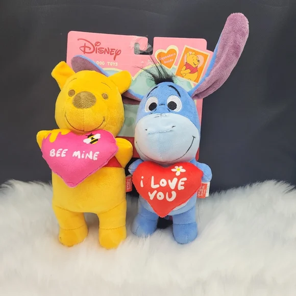 Disney Winnie the Pooh and Eeyore Plush Set - Dog Toy