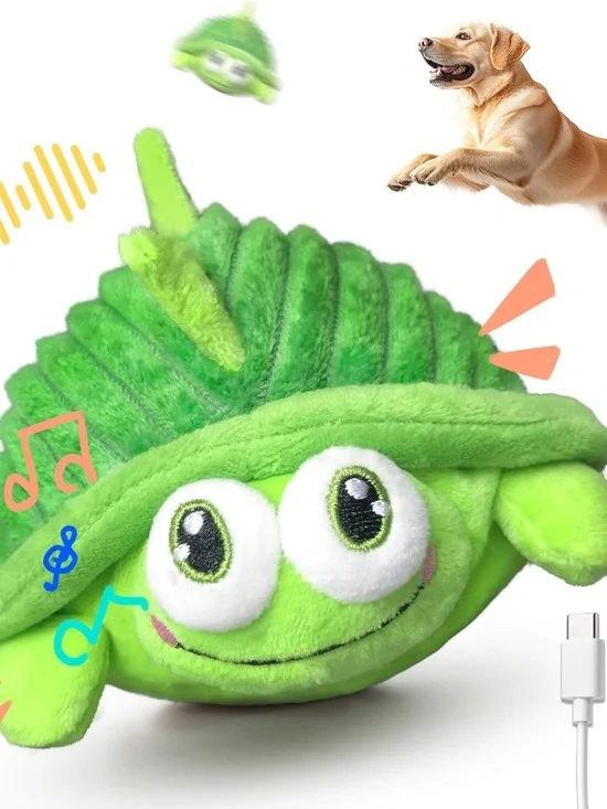 GUKCO Interactive Turtle Dog Toy w Bouncing Ball & Music NWOT