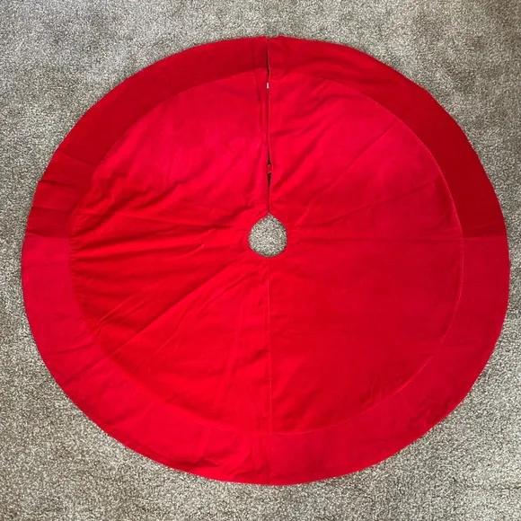 🎄Santa Red Round Velveteen Christmas Tree Skirt Target 47