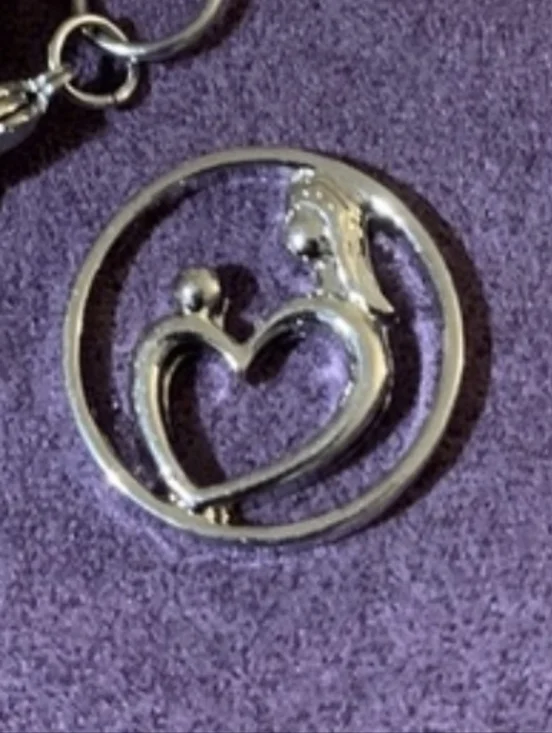 Mother & Baby Circular Floating Locket Charm