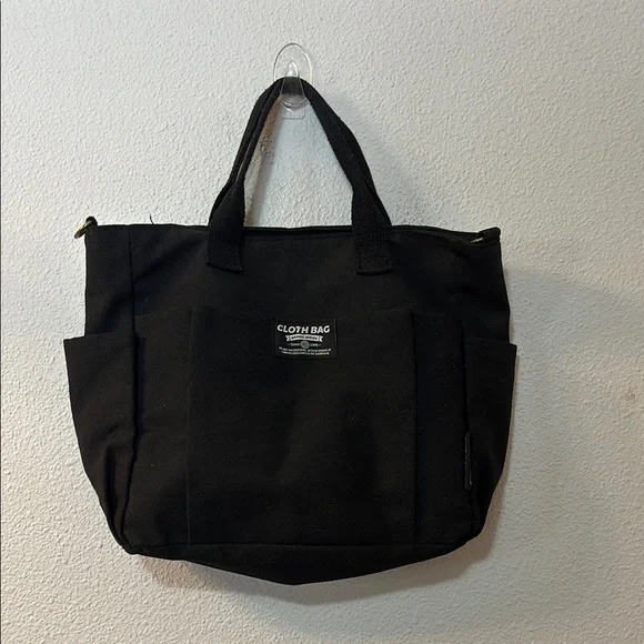 Black Cloth Bag Tote for Men