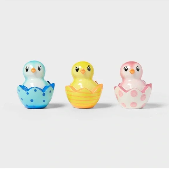 New! Target Spritz 3pk Easter Polyresin Bird in Egg Shell Colorful Set 2026