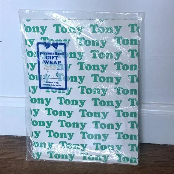 Vintage Wrapping Paper Tony