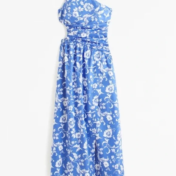 Abercrombie & Fitch Giselle Spring Floral One-Shoulder Cutout Dress Size Small