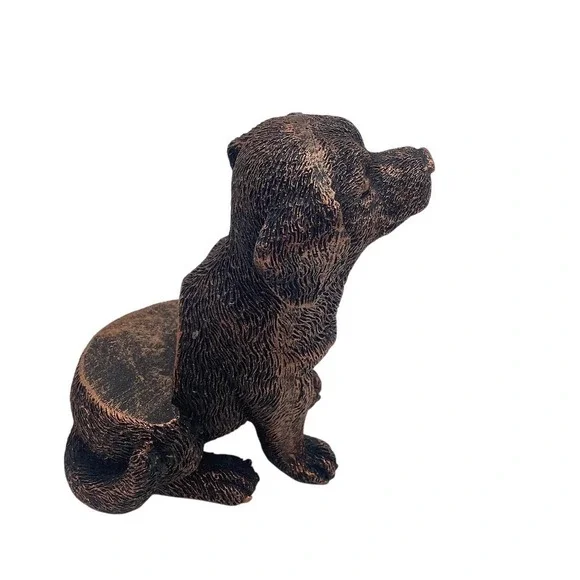 Sitting Labrador‎ Puppy Figurine Doorstop Paperweight Brown